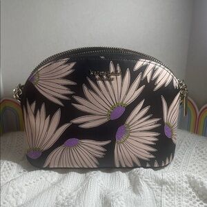 Kate Spade Black and Pink Floral Clutch… NWOT